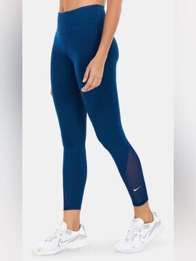 Nike Mid Rise Mesh Panel Leggings for Performance Dri-Fit Size Small